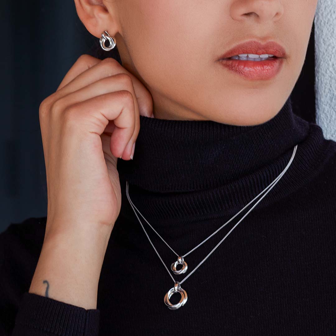 Kit Heath Bevel Trilogy Drop Earrings - Silver 6168RP