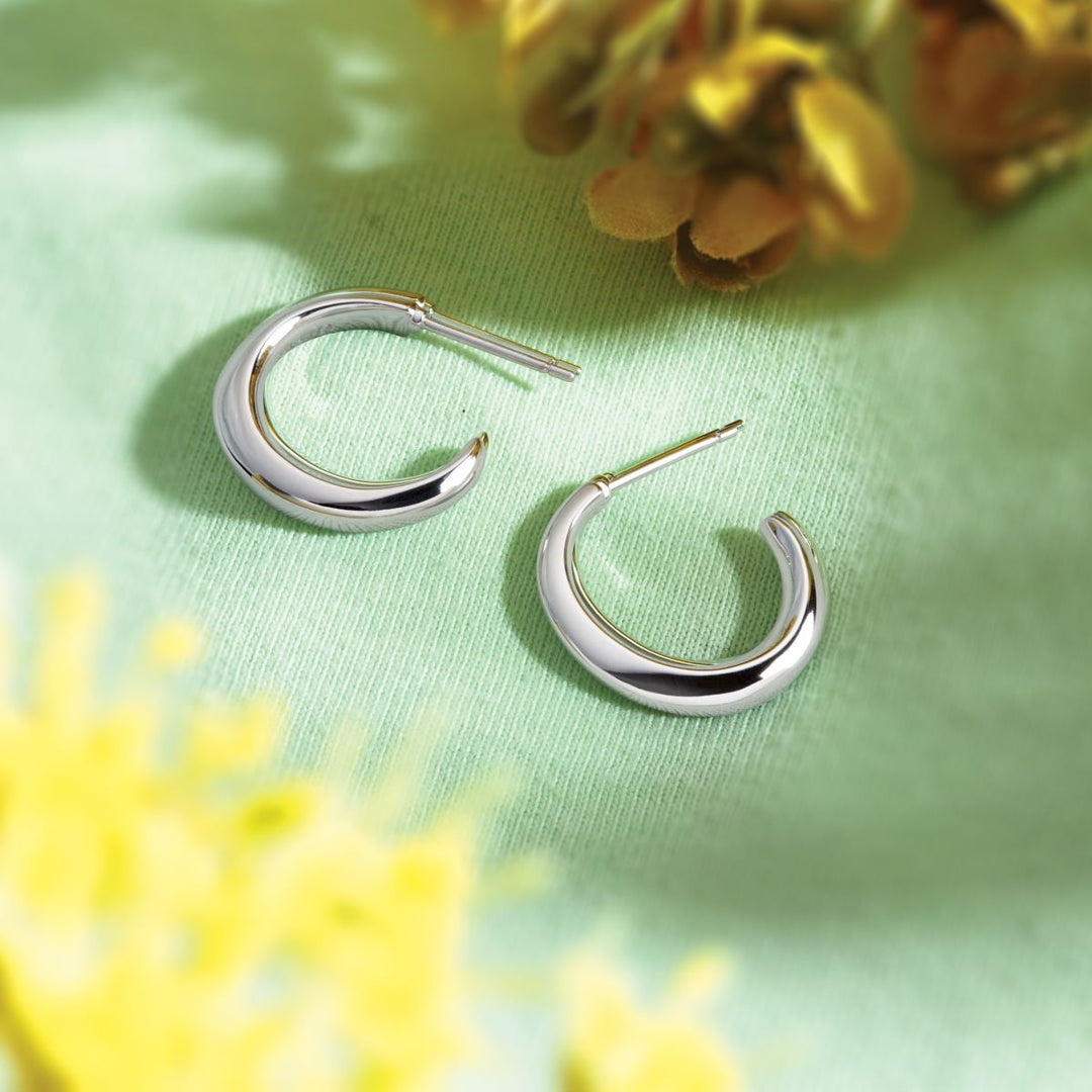 Kit Heath Bevel Cirque Midi Hoop Earrings 6190RP