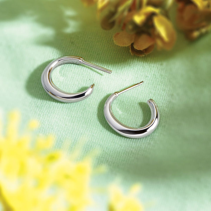 Kit Heath Bevel Cirque Midi Hoop Earrings 6190RP