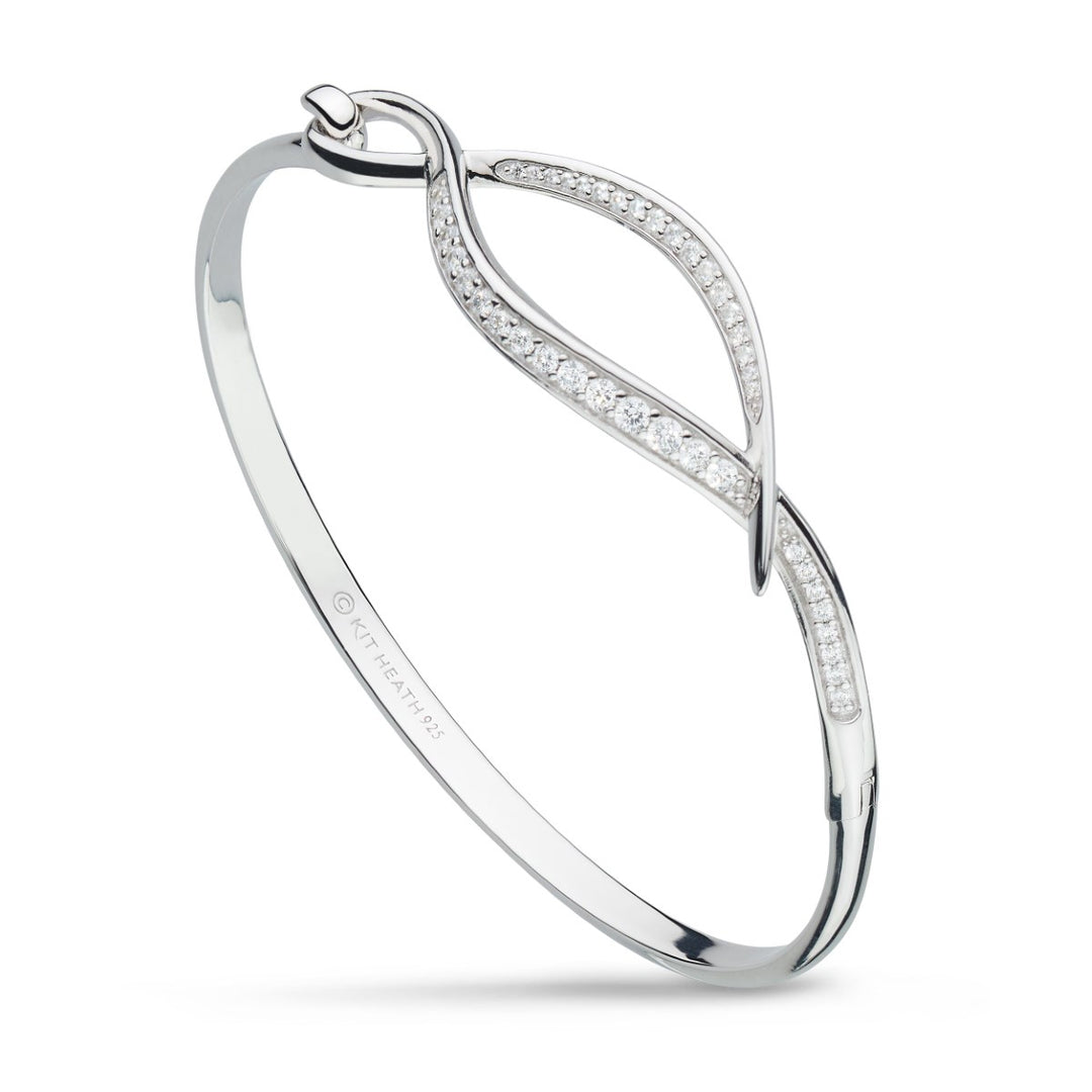 Kit Heath Entwine Twine Twist Pave Hinged Bangle 70227CZ