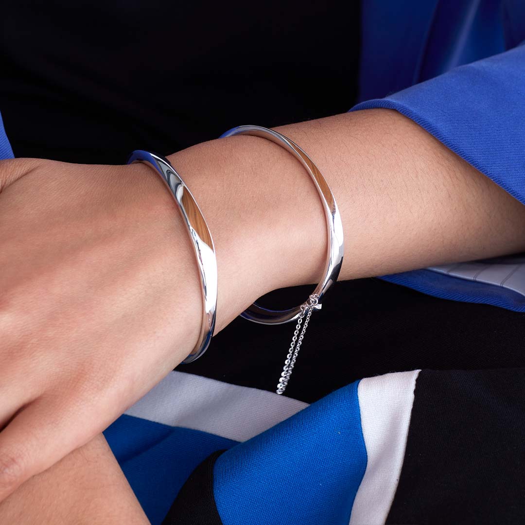 Kit Heath Bevel Cirque Silver Bangle 7177