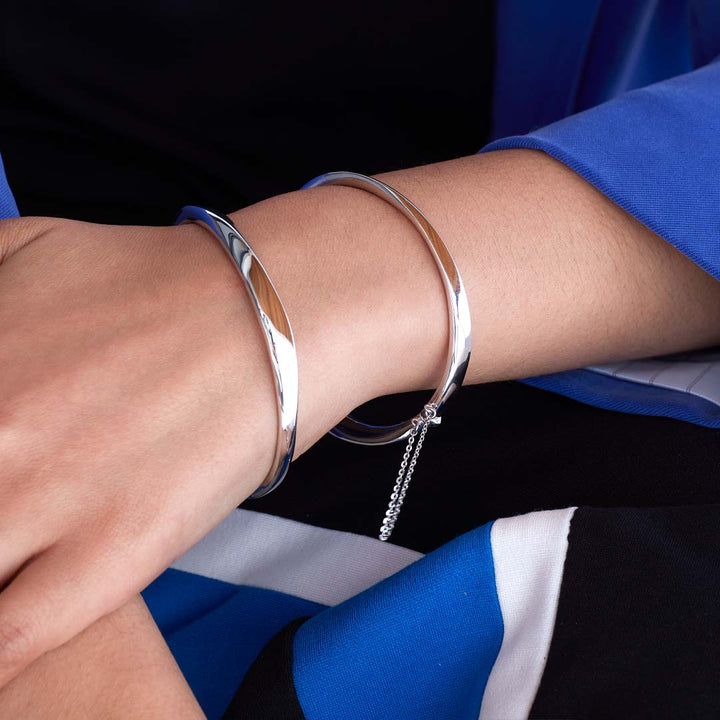 Kit Heath Bevel Cirque Silver Bangle 7177