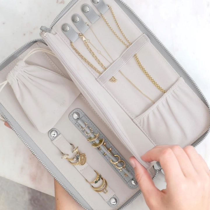 Stackers Pebble Grey Jewellery Roll - 74626