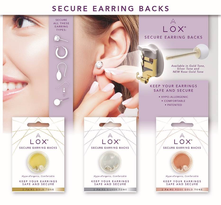 Connoisseurs Lox Silver Tone Secure Earring Backs - LOX 2SE