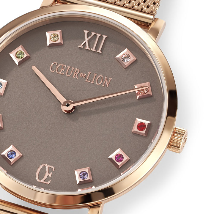 Coeur De Lion Watch - Mocha Matt with Rose Gold Milanese Strap