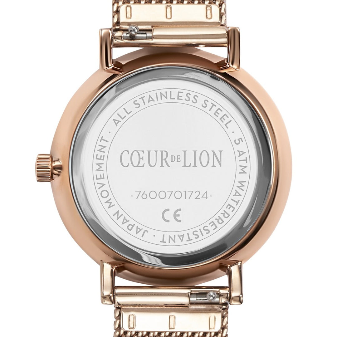 Coeur De Lion Watch - Mocha Matt with Rose Gold Milanese Strap 7611701636