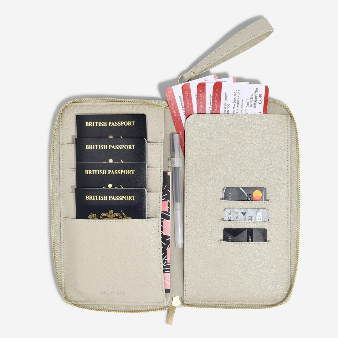 Stackers Oatmeal and Linen Family Passport Holder 76456