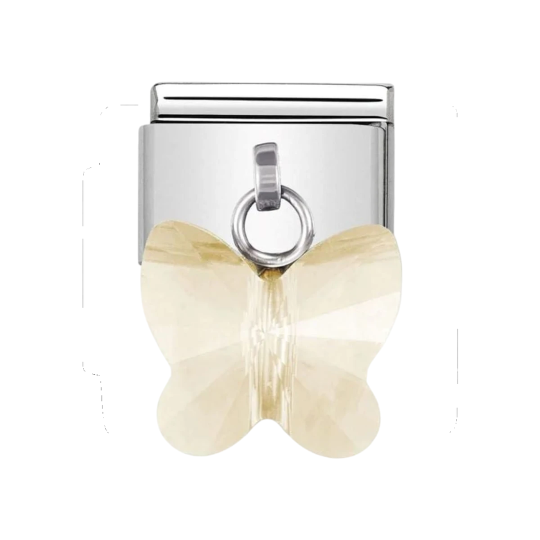 Nomination Classic Crystal Butterflies Charm - Champagne - 030604_21