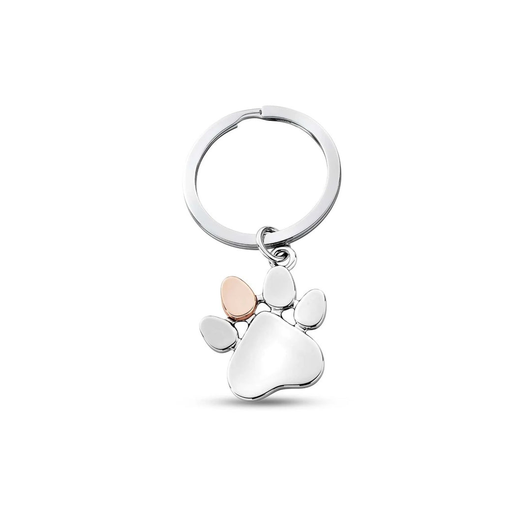 Clogau Paw Prints on My Heart Keyring