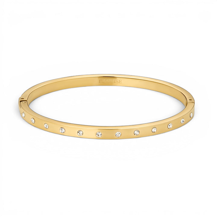 D.Louise Eternity Gold Slim Bangle detail view