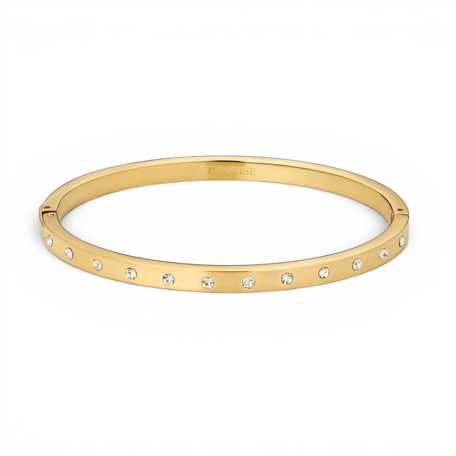 D.Louise Eternity Gold Slim Bangle detail view