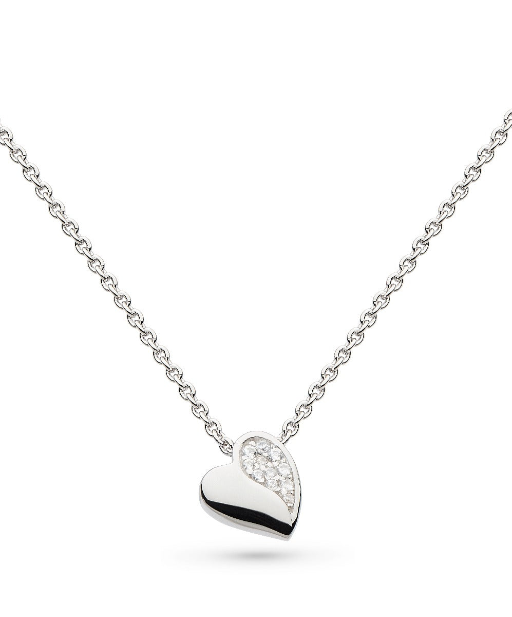 Kit Heath Miniature Sparkle CZ Sweet Heart 17" Necklace 90032CZ027