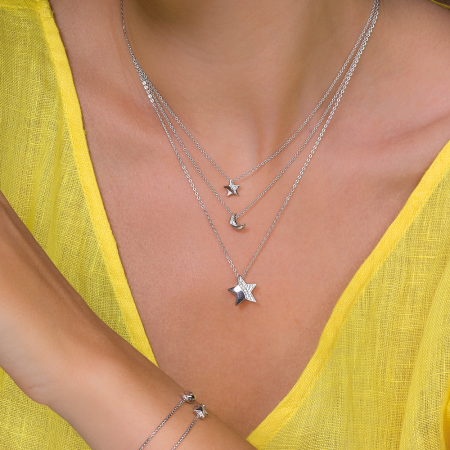 Kit Heath Miniature Sparkle CZ Shining Star Necklace 90034CZ027