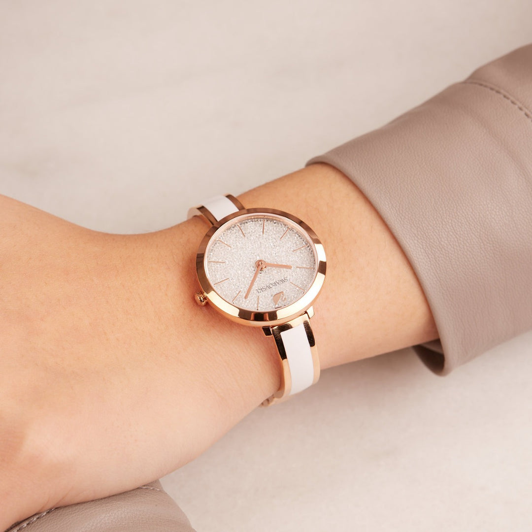 Swarovski Crystalline Delight Watch - White with Rose Gold Plating 5580541