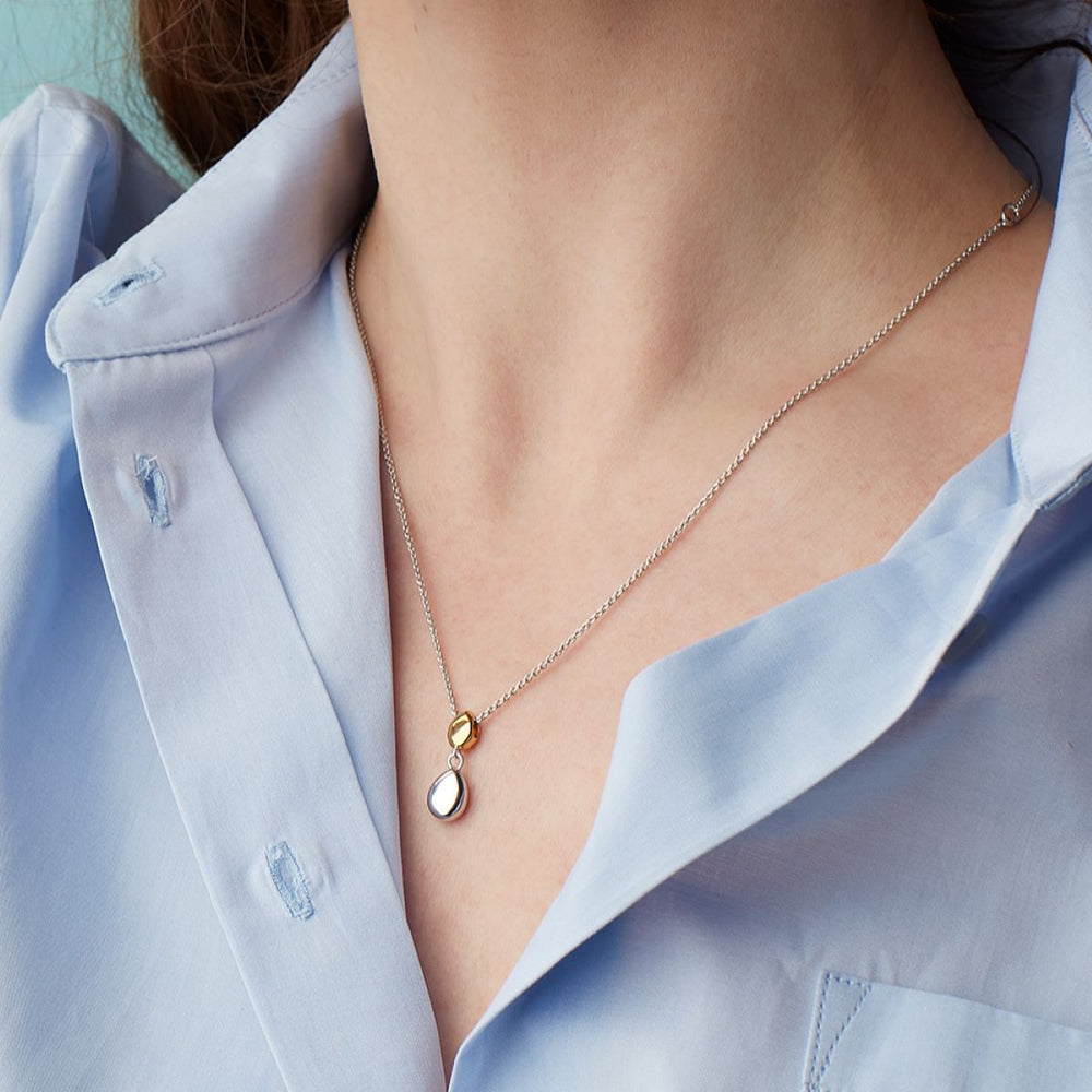 Kit Heath Coast Pebble Golden Necklace 90186GRP