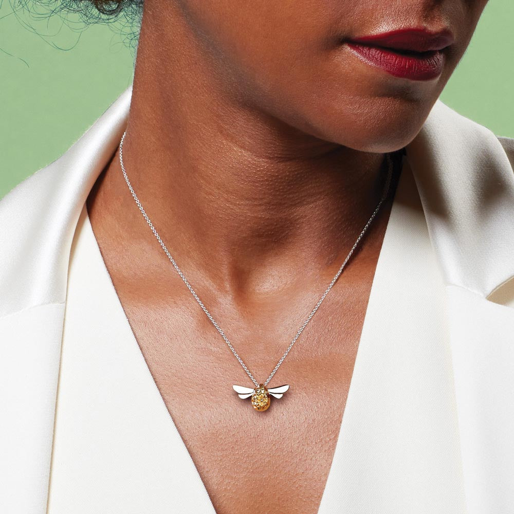 Kit Heath Blossom Flyte Midi Honey Bee Necklace 90338GRP