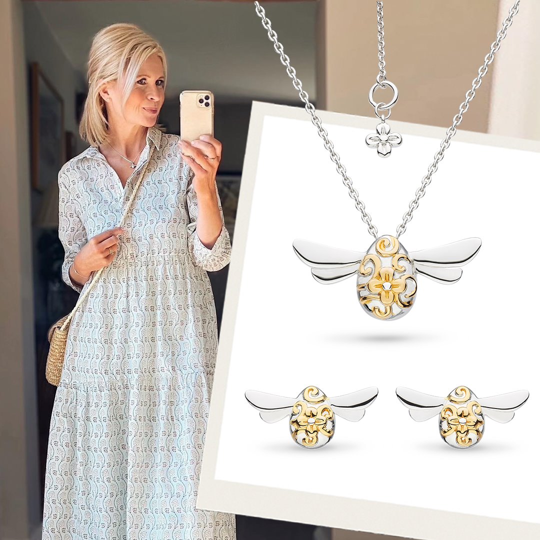 Kit Heath Blossom Flyte Honey Bee Stud Earrings 40338GRP