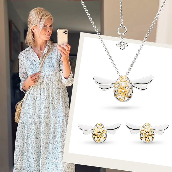 Kit Heath Blossom Flyte Honey Bee Stud Earrings 40338GRP