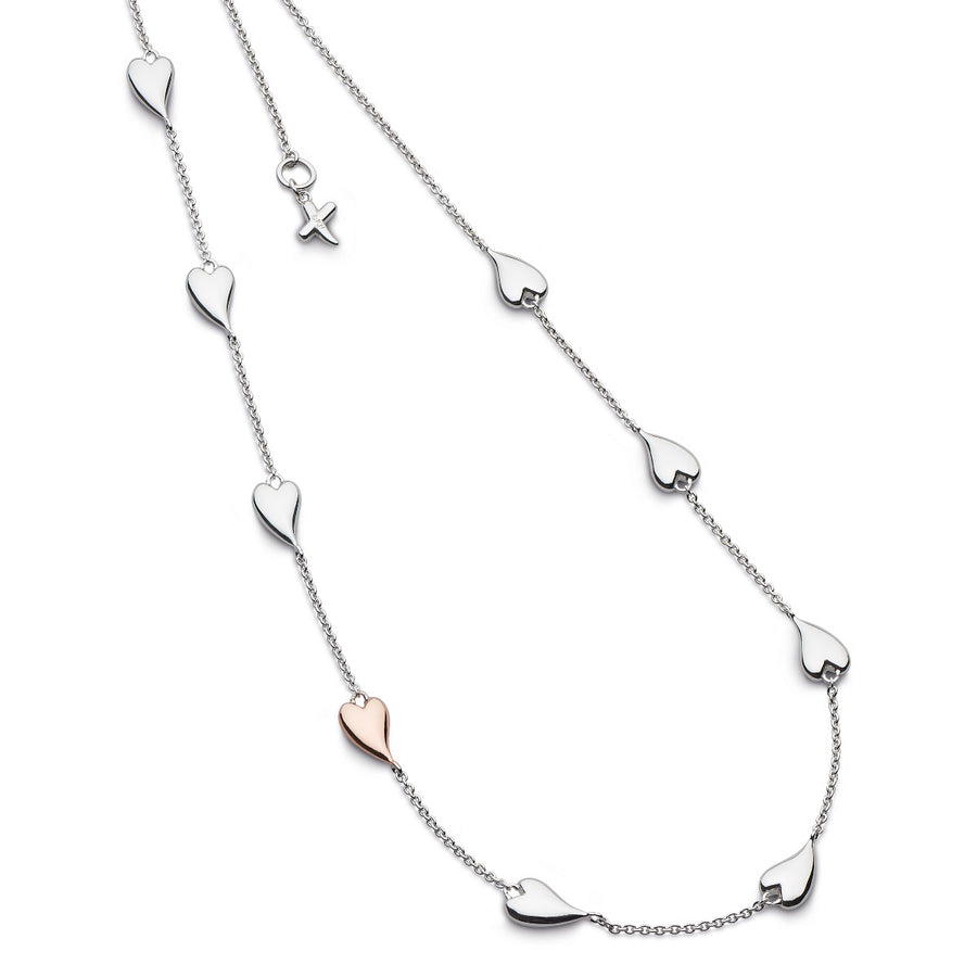Kit Heath Desire Kiss Blush Heart Station Necklace 90501RRP