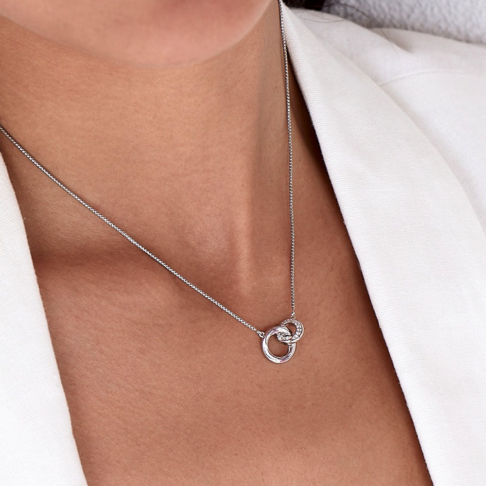 Kit Heath Bevel Cirque CZ PavÃ© Link Necklace 9151CZ
