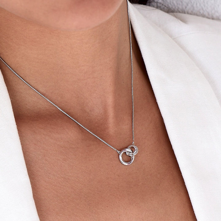 Kit Heath Bevel Cirque CZ PavÃ© Link Necklace 9151CZ