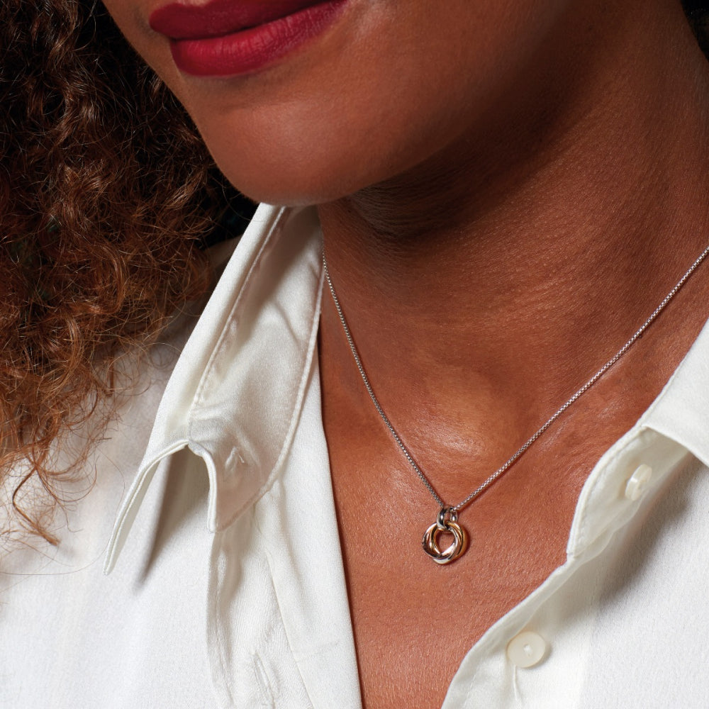 Kit Heath Bevel Trilogy Necklace - Mixed Metal