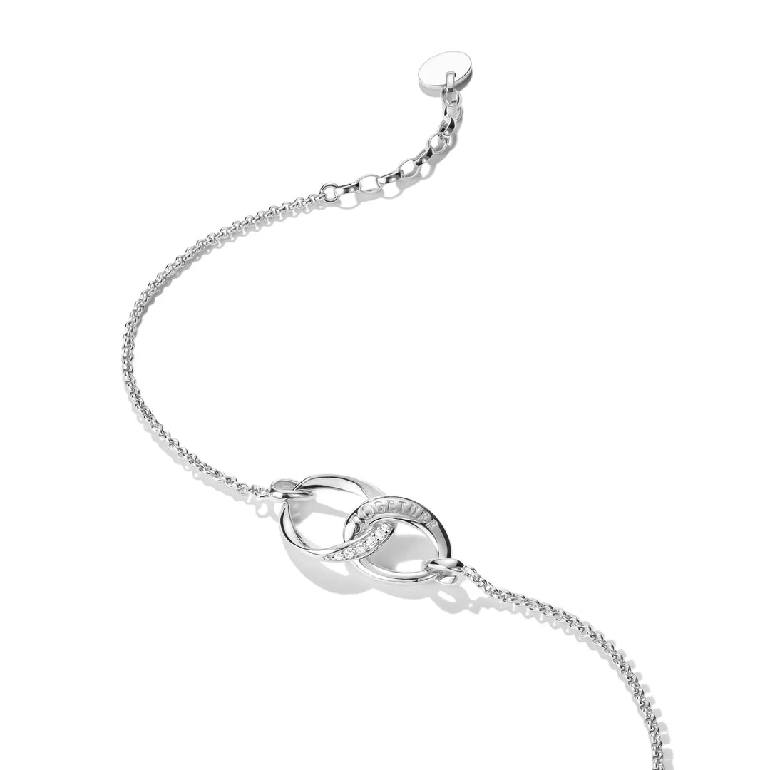 Niche Jewellery Thomas Sabo Together Silver Bracelet with White Zirconia detail