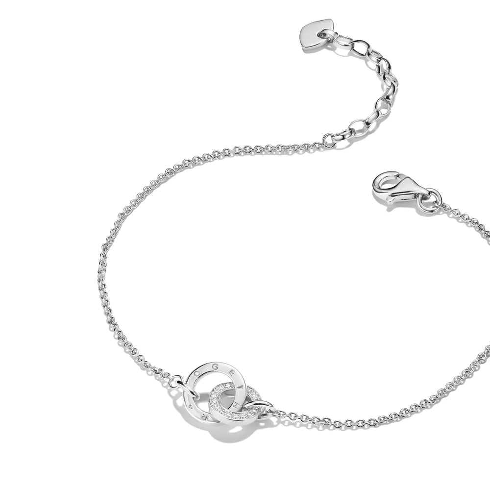 Niche Jewellery Thomas Sabo Together Forever Silver Bracelet with White Zirconia detail