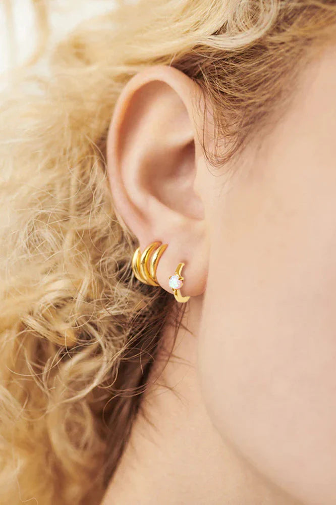 Formation Co Aura Opal Huggie Earrings