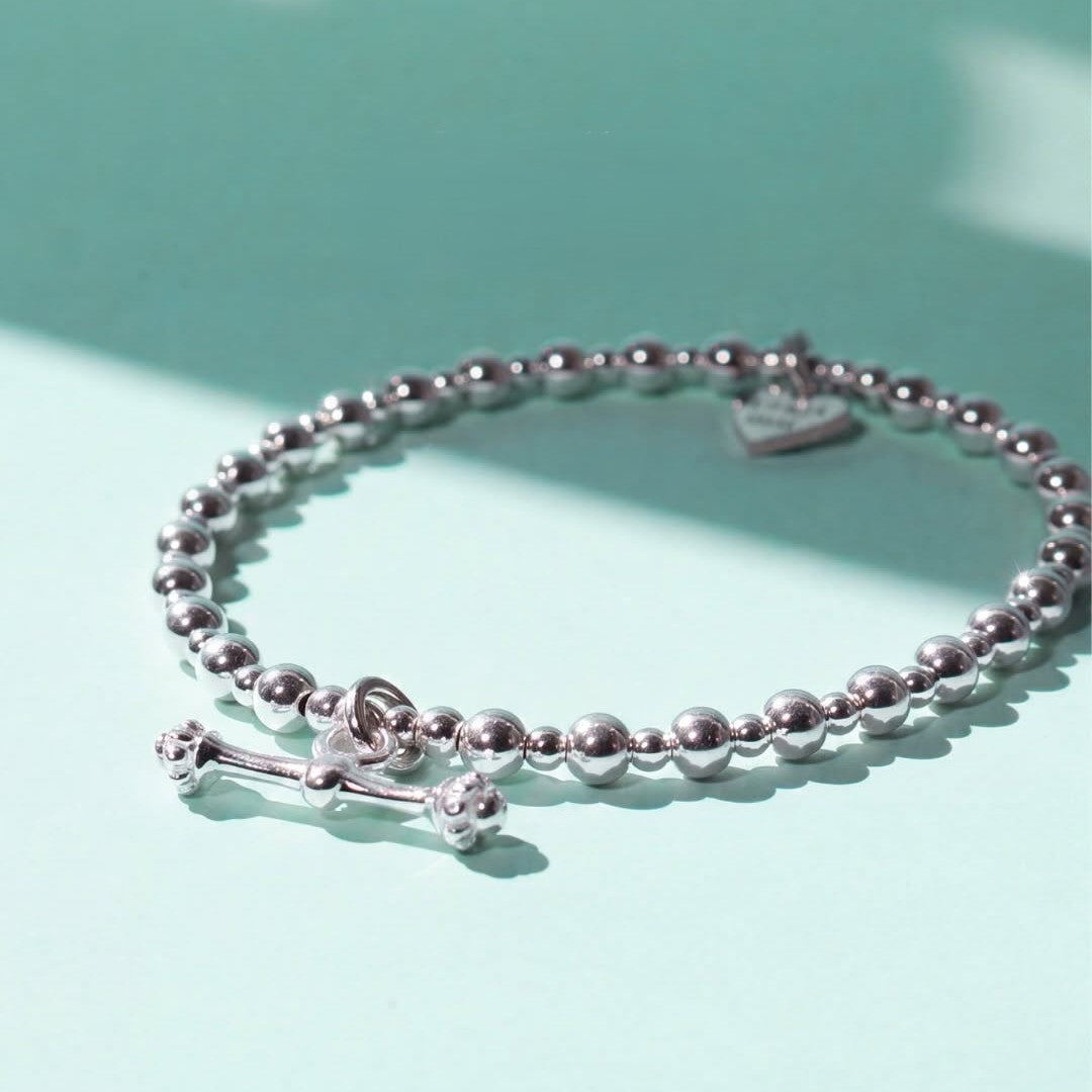 Annie Haak Mini Orchid Silver Charm Bracelet - T-Bar