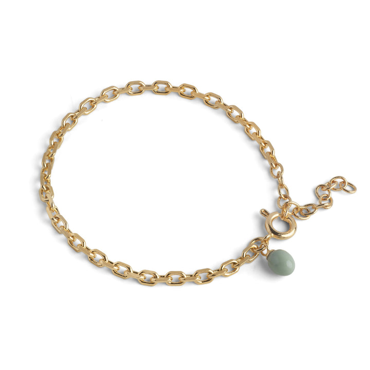 Niche Jewellery Enamel Copenhagen Significant Sage Gold Bracelet