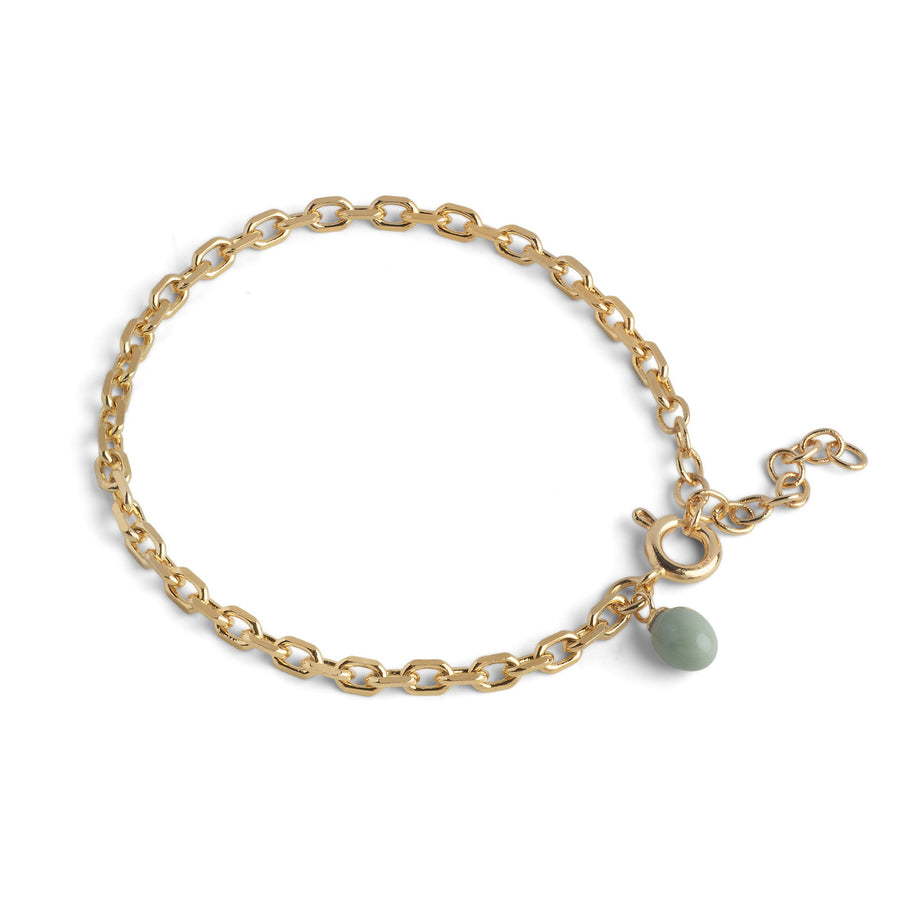 Niche Jewellery Enamel Copenhagen Significant Sage Gold Bracelet