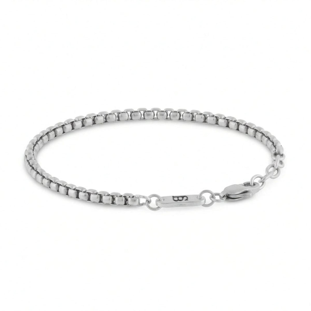 Steel & Barnett Adjustable Box Link Chain Bracelet in Stainless Steel