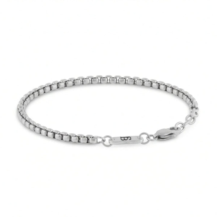 Steel & Barnett Adjustable Box Link Chain Bracelet in Stainless Steel
