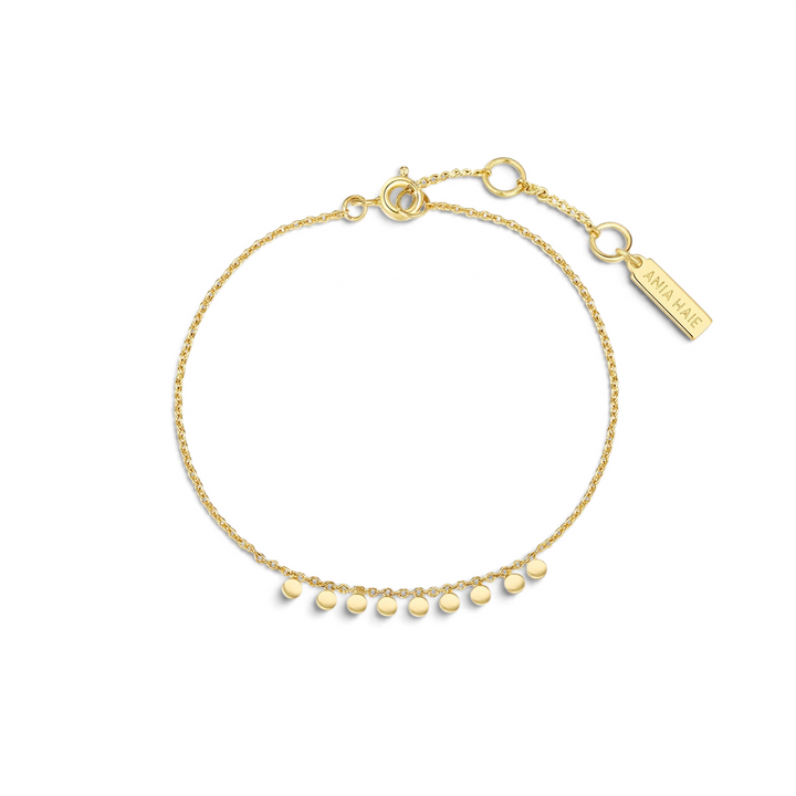 Niche Jewellery Ania Haie Dangling Disc Gold Bracelet