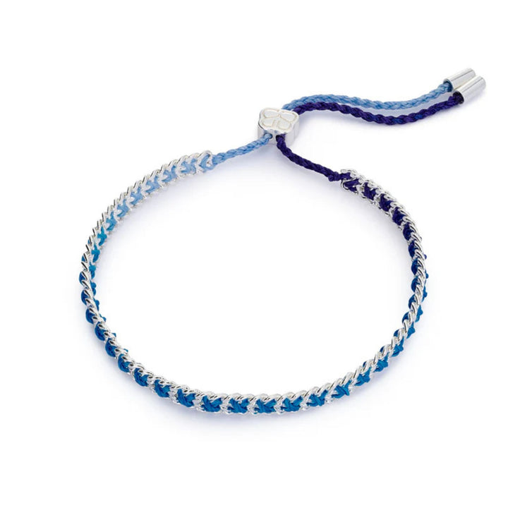 Boho Betty Lilia Midnight Silver Woven Bracelet