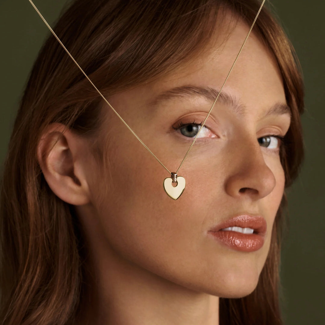 Clogau Cariad 9ct Solid Gold Pendant with Diamond