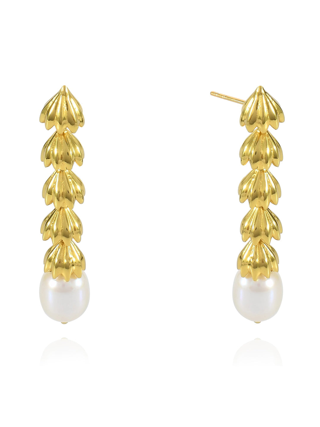 Niche Jewellery Shyla Chandelier Gold Earrings - Pearl