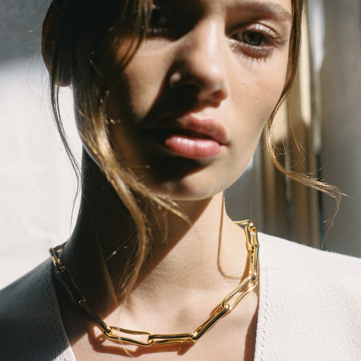 Niche Jewellery Shyla Chunky Link Necklace - Gold detail