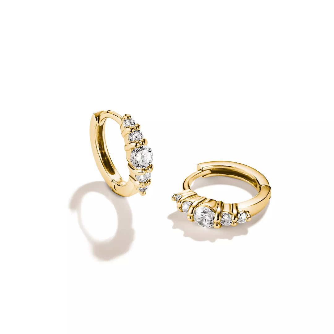 Niche Jewellery Thomas Sabo Hoop Earrings Gold with White Zirconia detail