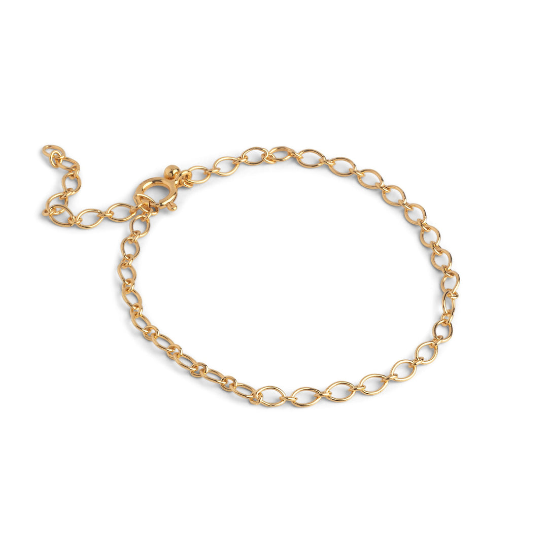 Niche Jewellery Enamel Copenhagen Simple Gold Charm Bracelet
