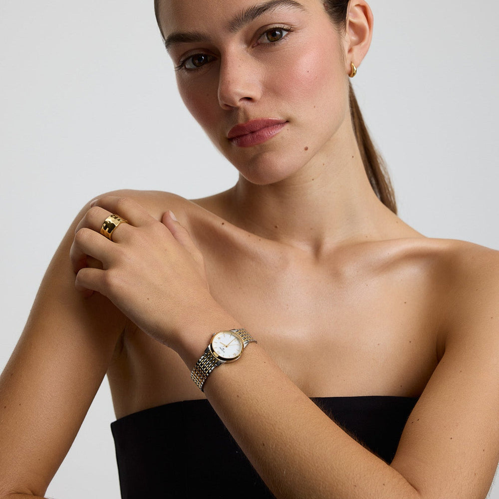 Niche Jewellery D.Louise Classic Link Round Bi-Metal Watch detail