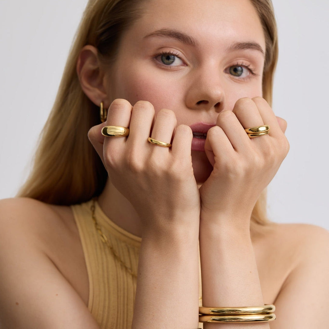 D.Louise Gold Dome Ring product view