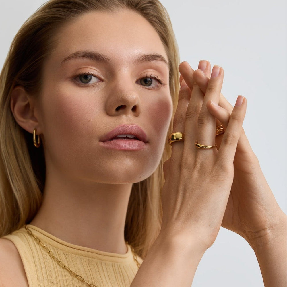D.Louise Gold Dome Ring detail view