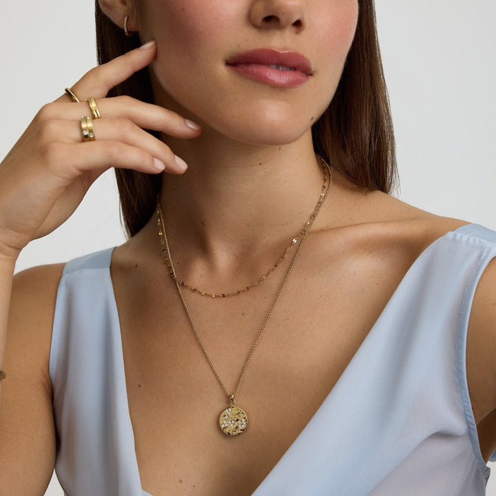 D.Louise Zodiac Talisman Gold Necklace - Pisces