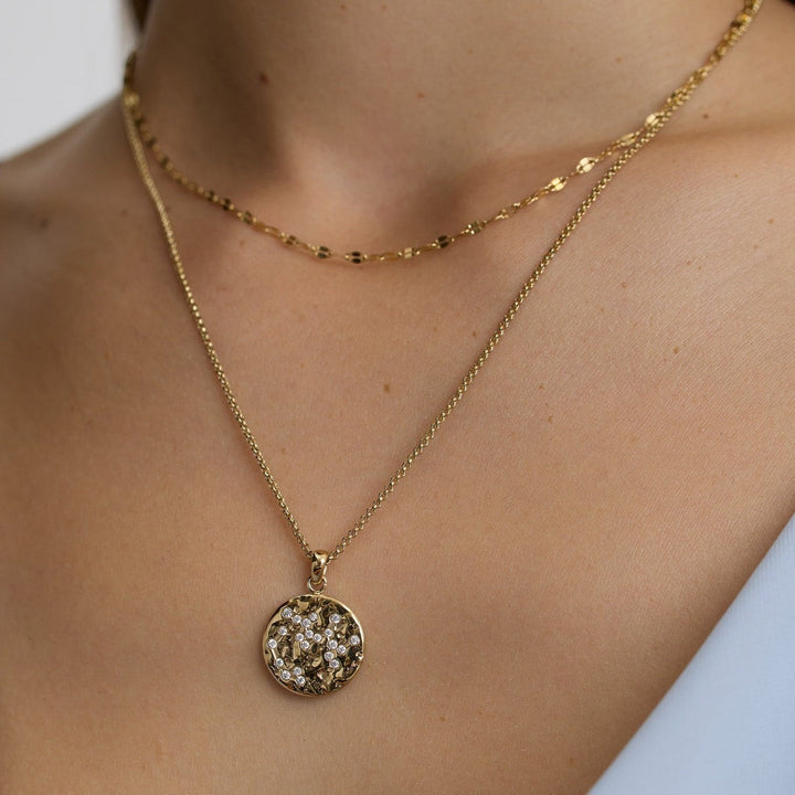 D.Louise Zodiac Talisman Gold Necklace - Sagittarius constellation detail
