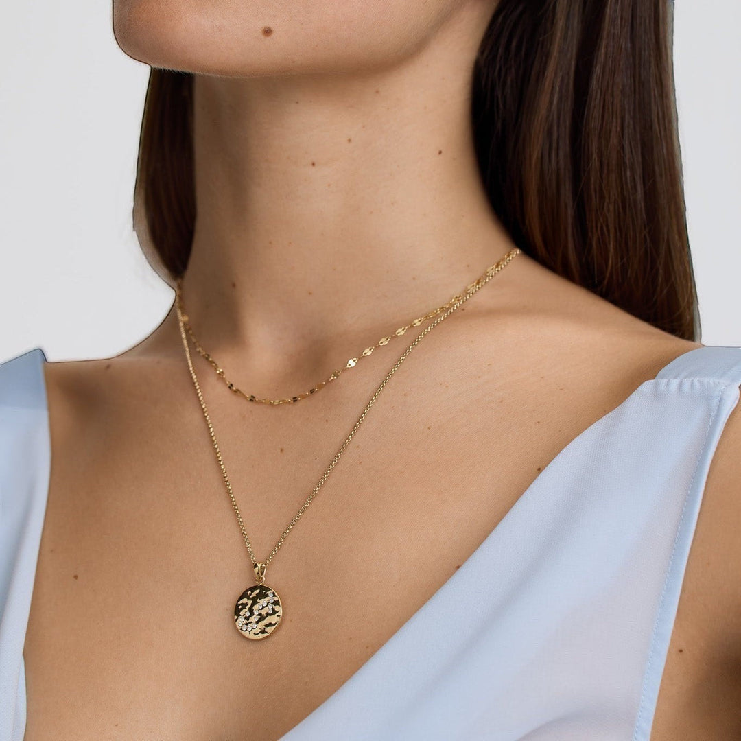 D.Louise Zodiac Talisman Gold Necklace - Scorpio constellation detail