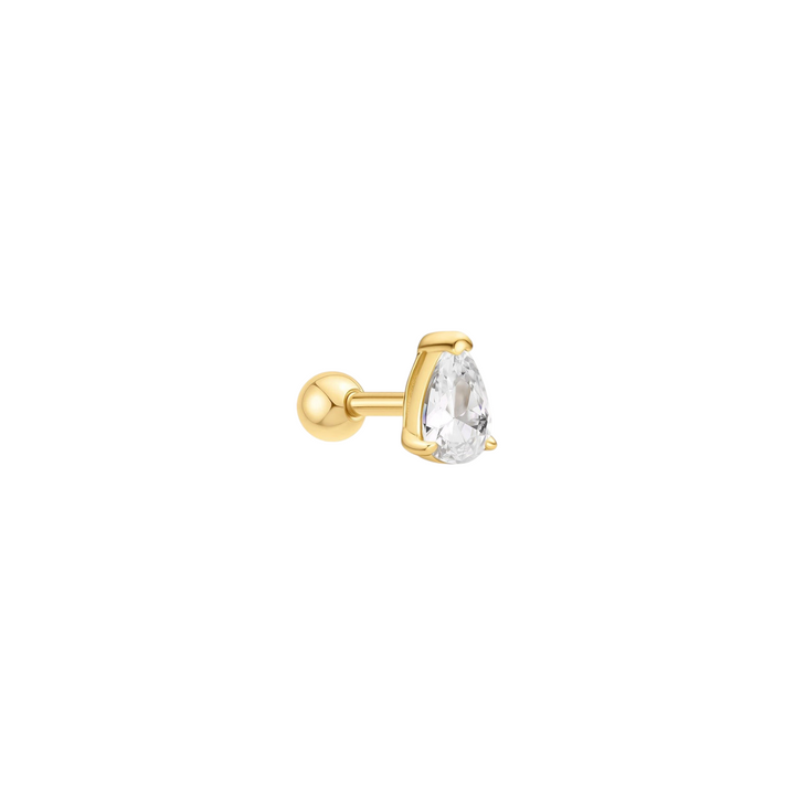 Niche Jewellery Ania Haie Pear Barbell Single Gold Earring