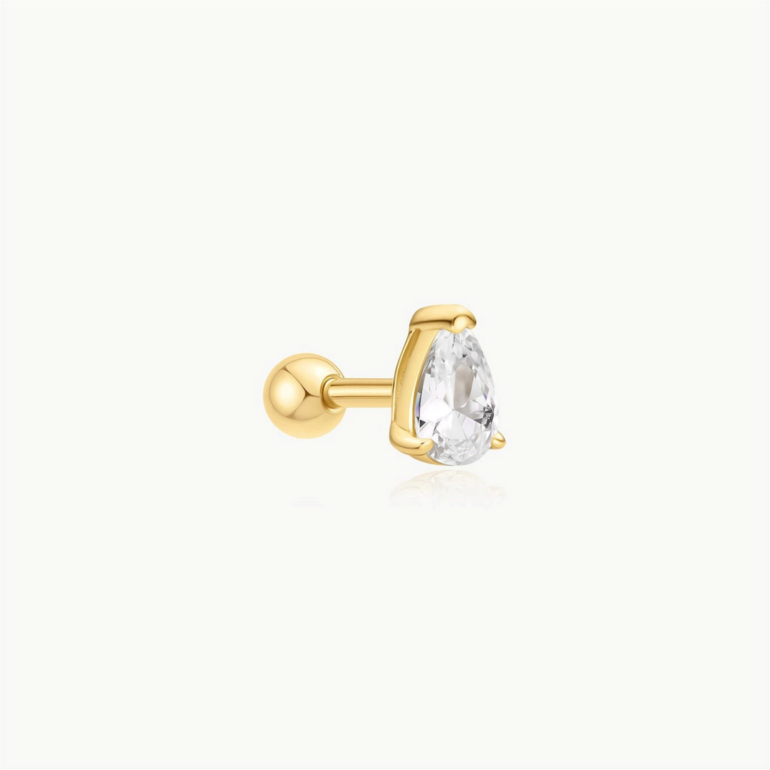 Ania Haie Pear Barbell Single Gold Earring