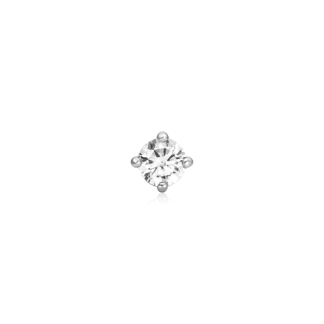 Niche Jewellery Ania Haie Sparkle Round Barbell Single Silver Earring detail